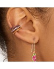 2019 New Fashion perłowa nakładka na uszy Bohemia stackowalne w kształcie litery C CZ Rhinestone małe klipsy Earcuffs dla kobiet