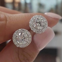 2020 moda luksusowe 925 Sterling Silver 6mm małe cyrkon stadniny kolczyki dla kobiet christmas gift koreańska biżuteria E232