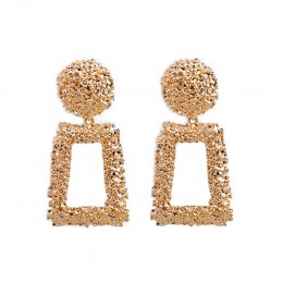 Moda kreatywne kolczyki 2019 duże geometryczne okrągłe kolczyki dla kobiet kolczyki wiszące Drop Earing nowoczesna damska biżute