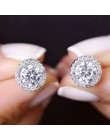 2020 moda luksusowe 925 Sterling Silver 6mm małe cyrkon stadniny kolczyki dla kobiet christmas gift koreańska biżuteria E232