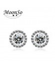 2020 moda luksusowe 925 Sterling Silver 6mm małe cyrkon stadniny kolczyki dla kobiet christmas gift koreańska biżuteria E232