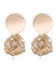 Moda kreatywne kolczyki 2019 duże geometryczne okrągłe kolczyki dla kobiet kolczyki wiszące Drop Earing nowoczesna damska biżute