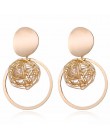 Moda kreatywne kolczyki 2019 duże geometryczne okrągłe kolczyki dla kobiet kolczyki wiszące Drop Earing nowoczesna damska biżute