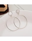 Moda kreatywne kolczyki 2019 duże geometryczne okrągłe kolczyki dla kobiet kolczyki wiszące Drop Earing nowoczesna damska biżute