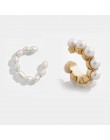 2019 New Fashion perłowa nakładka na uszy Bohemia stackowalne w kształcie litery C CZ Rhinestone małe klipsy Earcuffs dla kobiet