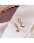 Złote kolczyki kołowe małe obręcze kolczyki huggie butterfly gwiazdkowe kolczyki serce koreański trendy moda koło prezent dla ko