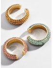 2019 New Fashion perłowa nakładka na uszy Bohemia stackowalne w kształcie litery C CZ Rhinestone małe klipsy Earcuffs dla kobiet