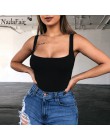 Nadafair Sexy body z odsłoniętymi ramionami kobiety lato kwadratowy kołnierzyk Neon body topy Bodycon pajacyki ogólnie dla kobie