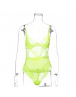 Kryptograficzna siatka przezroczysta koronka Body Sexy V-Neck kombinezony dla kobiet 2020 miś Catsuits moda Body Mujer odzież kl