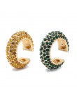 2019 New Fashion perłowa nakładka na uszy Bohemia stackowalne w kształcie litery C CZ Rhinestone małe klipsy Earcuffs dla kobiet