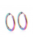 LUXUSTEEL Hoop kolczyki kobiety złoty/srebrny/różowe złoto/czarny kolor okrągły okrągły kolczyk kolczyk klipsy aretes Mujer aros