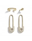 2019 New Fashion perłowa nakładka na uszy Bohemia stackowalne w kształcie litery C CZ Rhinestone małe klipsy Earcuffs dla kobiet