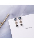 32 style koreańskie kolczyki nowe mody prosty wzór w cętki kwas octowy geometryczne długie kolczyki wiszące koło biżuteria Cryst