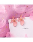 2019 różowe kolczyki koreański kwiat słodki geometryczny kolczyk imitacja perły pendientes mujer dla kobiet Tassel ucha biżuteri