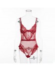 Kryptograficzna siatka przezroczysta koronka Body Sexy V-Neck kombinezony dla kobiet 2020 miś Catsuits moda Body Mujer odzież kl