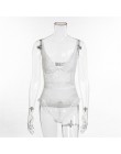 Kryptograficzna siatka przezroczysta koronka Body Sexy V-Neck kombinezony dla kobiet 2020 miś Catsuits moda Body Mujer odzież kl