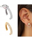 925 Sterling Silver Ear Cuff dla kobiet 1 sztuk urocze cyrkon nausznice Gold earcuff bez piercing kolczyki biżuteria