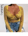 Kryptograficzne seksowne koronkowe prześwitujące z haftem kobiece body modna, patchworka z długim rękawem Teddy 2019 nowe ubrani
