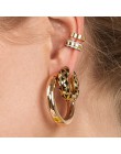 Czeski imitacje pereł Ear Cuff dla kobiet dziewczyna Trendy okrągłe małe klipsy bez przekłuwania uszu złoty Metal biżuteria ślub