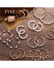 Prosty zwykły złoty kolor Metal Pearl Hoop kolczyki moda duże koło obręcze kreatywne kolczyki dla kobiet Party biżuteria