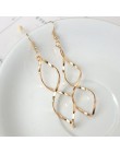 2020 nowe proste spiralne zakrzywione długie kolczyki wiszące dla kobiet Wave Design moda damska biżuteria hurtowych wesele kolc