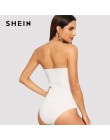 SHEIN Sexy Sweetheart gorset body bez rękawów Backless zwykły pajacyki z podszewką 2018 lato obcisłe body