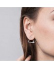 Nowe kolczyki moda proste kolczyki osobowość Trendy trzy sposoby noszenia trójkąta kolczyk hurtownia biżuterii kobiet kłoszenia