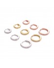 1 sztuk 6mm/8mm/10mm CZ kolczyki na chrząstkę ucha klamra dla kobiet proste Rainbow Boho klasyczne małe kolczyki Stud cienkie ob