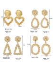 ALIUTOM Fashion kreatywne kolczyki duże metalowe geometryczne wiszące kolczyki dla kobiet kolczyki wiszące Drop Earing Bohemian