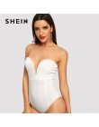 SHEIN Sexy Sweetheart gorset body bez rękawów Backless zwykły pajacyki z podszewką 2018 lato obcisłe body