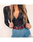 Ellolace Sexy koronkowe Body z długim rękawem kobiety kombinezon bez pleców Mesh przepuszczalność pajacyki miś głębokie dekolt w
