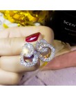 925 srebro kolor okrągły śliczne Bling cyrkon kolczyki z kamykami dla kobiet moda biżuteria 2019 nowe koreańskie kolczyki