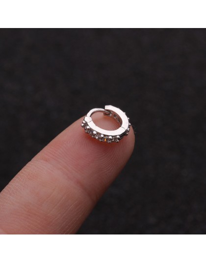 1 sztuk 6mm/8mm/10mm CZ kolczyki na chrząstkę ucha klamra dla kobiet proste Rainbow Boho klasyczne małe kolczyki Stud cienkie ob