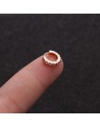 1 sztuk 6mm/8mm/10mm CZ kolczyki na chrząstkę ucha klamra dla kobiet proste Rainbow Boho klasyczne małe kolczyki Stud cienkie ob