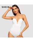 SHEIN Sexy Sweetheart gorset body bez rękawów Backless zwykły pajacyki z podszewką 2018 lato obcisłe body