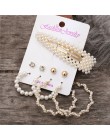 Prosty zwykły złoty kolor Metal Pearl Hoop kolczyki moda duże koło obręcze kreatywne kolczyki dla kobiet Party biżuteria