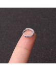 1 sztuk 6mm/8mm/10mm CZ kolczyki na chrząstkę ucha klamra dla kobiet proste Rainbow Boho klasyczne małe kolczyki Stud cienkie ob