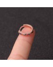 1 sztuk 6mm/8mm/10mm CZ kolczyki na chrząstkę ucha klamra dla kobiet proste Rainbow Boho klasyczne małe kolczyki Stud cienkie ob