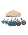 Wiele etniczne Boho wiszące kolczyki dla kobiet kobieta moda 2019 damskie zestawy kolczyków Ornament Charm biżuteria akcesoria