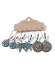 Wiele etniczne Boho wiszące kolczyki dla kobiet kobieta moda 2019 damskie zestawy kolczyków Ornament Charm biżuteria akcesoria