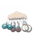 Wiele etniczne Boho wiszące kolczyki dla kobiet kobieta moda 2019 damskie zestawy kolczyków Ornament Charm biżuteria akcesoria