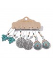 Wiele etniczne Boho wiszące kolczyki dla kobiet kobieta moda 2019 damskie zestawy kolczyków Ornament Charm biżuteria akcesoria
