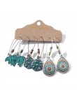 Wiele etniczne Boho wiszące kolczyki dla kobiet kobieta moda 2019 damskie zestawy kolczyków Ornament Charm biżuteria akcesoria