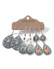 Wiele etniczne Boho wiszące kolczyki dla kobiet kobieta moda 2019 damskie zestawy kolczyków Ornament Charm biżuteria akcesoria