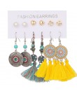 Wiele etniczne Boho wiszące kolczyki dla kobiet kobieta moda 2019 damskie zestawy kolczyków Ornament Charm biżuteria akcesoria