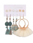 Wiele etniczne Boho wiszące kolczyki dla kobiet kobieta moda 2019 damskie zestawy kolczyków Ornament Charm biżuteria akcesoria