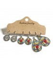 Wiele etniczne Boho wiszące kolczyki dla kobiet kobieta moda 2019 damskie zestawy kolczyków Ornament Charm biżuteria akcesoria