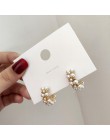 2019 koreański hot moda biżuteria świeży śliczny hak spadek oleju kolczyki sztyfty z kwiatem kryształowy kolczyk dla kobiet