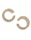 Kobiety CZ Rainbow kolczyki cyrkonia Ear Cuff zestaw dla kobiet Trendy Gold Huggie nausznice Earcuff Crystal Jewelry