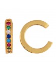Kobiety CZ Rainbow kolczyki cyrkonia Ear Cuff zestaw dla kobiet Trendy Gold Huggie nausznice Earcuff Crystal Jewelry